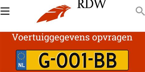 rdw kenteken